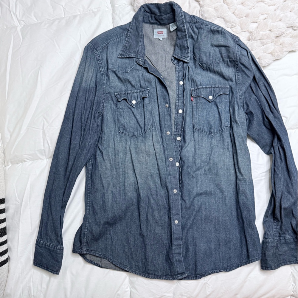 Levi's Dark Blue Denim Shirt